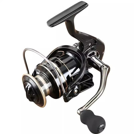 Ruedas de pesca totalmente metálica con gran capacidad, carretes de pesca lisa altas, cañas de fundición de alta velocidad, cañas de mar, ruedas de pesca de roca, ruedas de pesca [rodillo de pesca] nx de oro negro: 7000