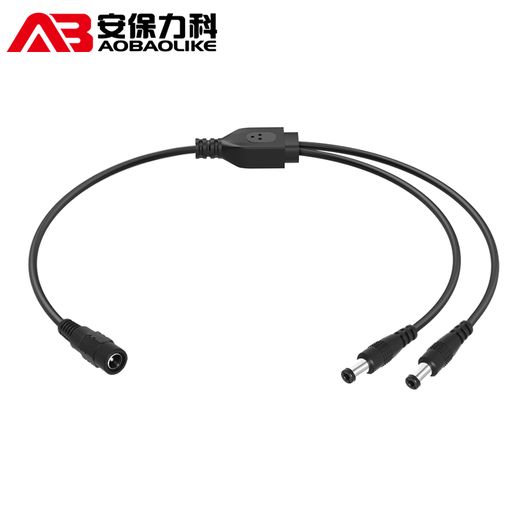 Cámara de vigilancia del departamento de seguridad Cable de distribución de alimentación DC12V Un punto y dos cable de distribución de alimentación 1-Drag 2 Cable de alimentación de CC de un solo femenino y dos machos