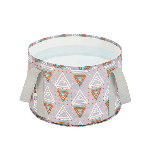 Raft core folding basin portable travel bucket foot soaking bucket travel face wash cloth bag basin portable water basin aluminum film insulation with lid yellow lemon