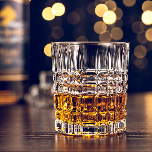 MUMU European style wine glass high-end ins style home creative large bar ktv lead-free glass whiskey glass bright cup 280ml 2 pieces