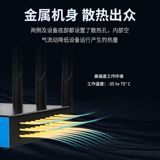 Tuoshi 4g industrial wireless router full Netcom home enterprise backup card Internet treasure Unicom Telecom car portable mobile wifi hotspot to wired overseas version - LT210S four antenna 4G wireless card router without card