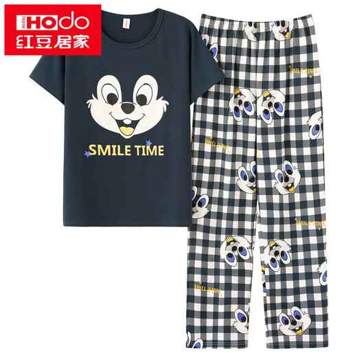 Pajama de frijoles rojos (hodo) para mujeres en el jersey de verano algodón puro pantalones de manga corta MM más grasa más grasa más gran tamaño suelto 200 jin [Jin equivale a 0.5 kg] ropa de hogar de dibujos animados 3519 pantalones de manga corta de chincheta blanca m estándar de mujeres_80-100 jin [Jin igual 0.5 kg]