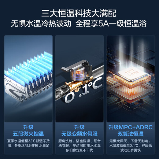 Haier Silent King KL7PRO 16-liter natural gas water heater, full-dimensional noise reduction, first-level constant temperature, 15% national subsidy, small volume and large water volume, old for new