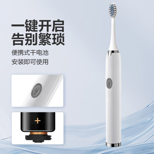 Hilton electric toothbrush silent adult sonic toothbrush cleaning and whitening soft bristles waterproof family wear for the elderly, students, men and women, electroplated model E810 blue comes with 3 brush heads