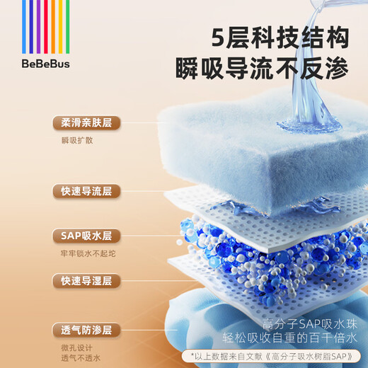 bebebus装仔运动纸尿裤M42片（6-11kg）尿不湿新生婴儿男女宝尿裤
