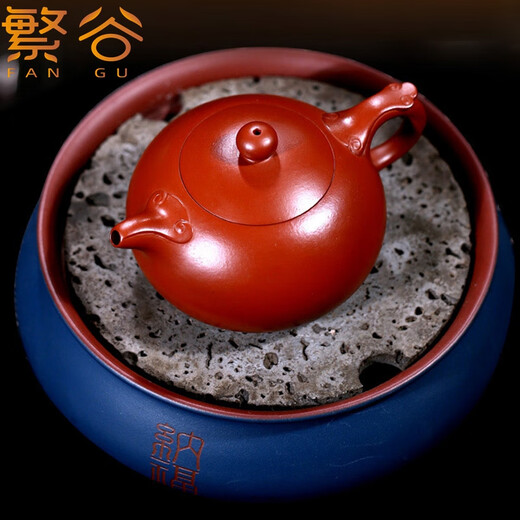 Fangu Yixing purple sand pot pure handmade tea making Kungfu tea set Dahongpao household famous teapot Ruyi Xishi pot Ruyi Xishi 230ml