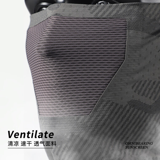 Jeep summer sun protection mask covering full face ice silk neck mask men's outdoor riding mountaineering fishing sunshade light gray