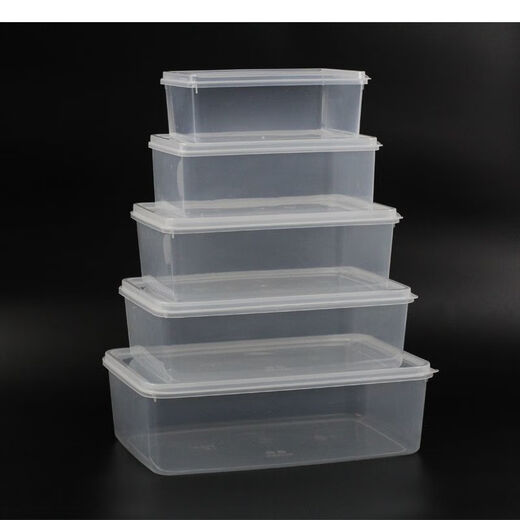 Meikejie kommerzielle weiße Frischwachtbox Rechteckige Kunststoff Transparent Kühlschrank Spezielle Aufbewahrungsbox kleine und kleine Food Box Stall Stall Box 844 Rechteckige Frischwachtbox Große Menge und Rabatt)