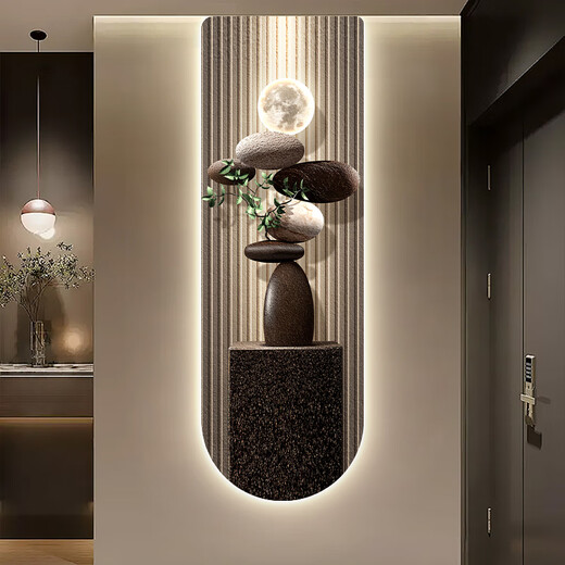 Clock drawing stone to operate the entrance clock drawing living room high-level wall light corridor corridor luminous electronic wall clock 2025 new model DQ6190 [luminous electronic clock model] 47-inch 40*120cm lightless digital display screen plug-in