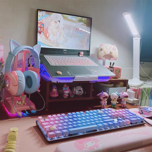 
LogitechK845 mechanical keyboard rainbow blue magic office game personalized keycap pre-installed cute blue and black tea scroll K845-pink and white lover + G502 Hero official standard No 104 keys red axis