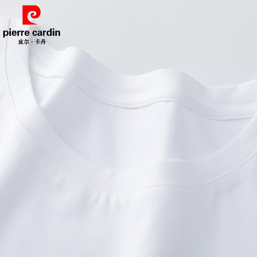 Pierre Cardin Pure Cotton White T-Shirt Damen Kurzärärmelte Lose Temperament Student Vielseitige Schulterhemd Top Sommer 2025 Neue koreanische Version 6196 Weiß kurzärmelig M (Empfohlen 80-105 Jin [Jin gleich 0,5 kg]))
