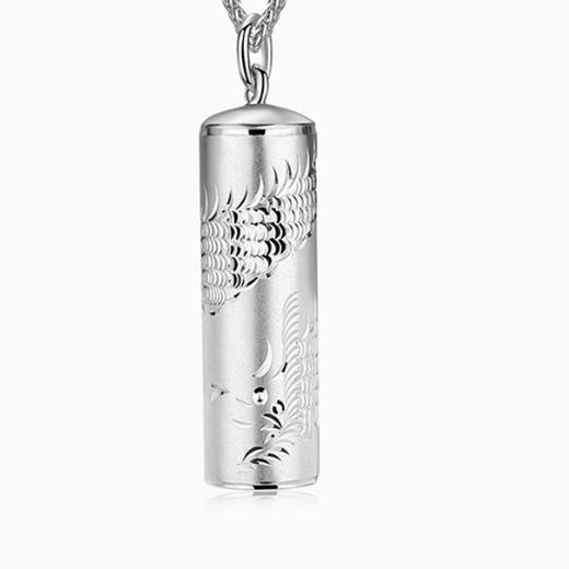 Zhou Qingxiang PT950 Platinum Pendant Men's Dragon Pillar Totem Pendant Platinum Necklace Pendant Birthday Chinese Valentine's Day Gift Dragon Pillar Pendant 6.6g - Height 4 Width 0.8cm