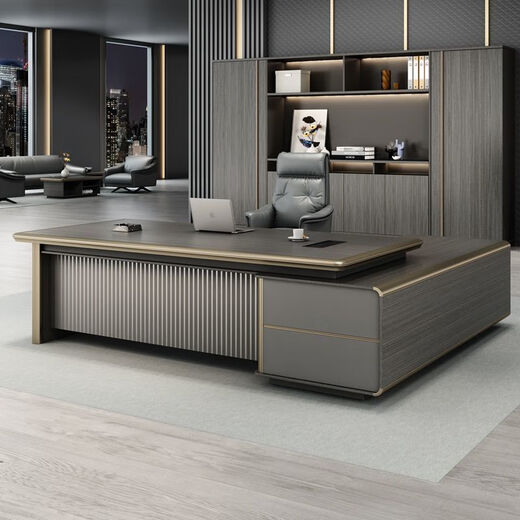 Zhiyi Desk Boss Desk Simple Modern Manager Desk Light Luxury Leadership Desk and Chair Set Office Executive Desk Combination 2.0 Meter Luxury Boss Desk