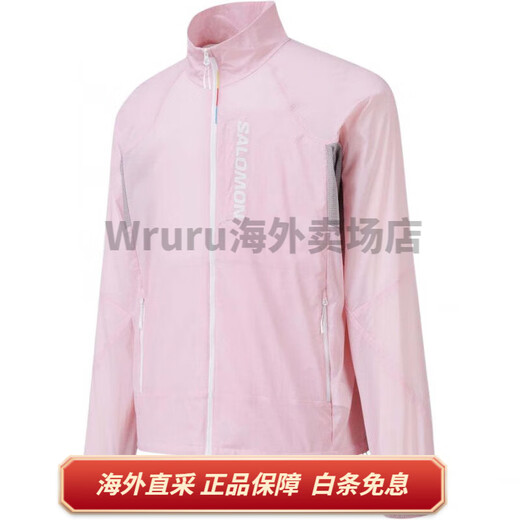 Salomon AEROTEC Fashionable versatile windproof stand collar long sleeve jacket, same style for men and women, pink, pink M