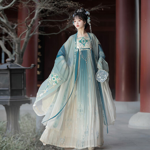 飚阁汉服中国风女装套装2025年新款国风大赏【倾城】唐制诃子裙 大袖衫+诃子裙+披帛 均码 （80-140斤）