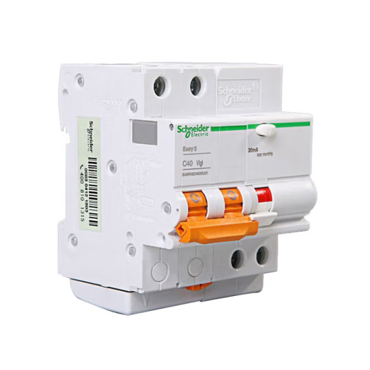 Schneider Electric leakage protector 2P C40A E9 series circuit breaker with leakage protection household main switch air switch with leakage protection EA9R2PC40A/30mA/A class
