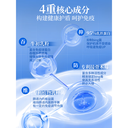 AceiceAcis lactoferrin Aces protein enhances immunity 95% purity respiratory skin intestinal health 3 boxes cycle pack