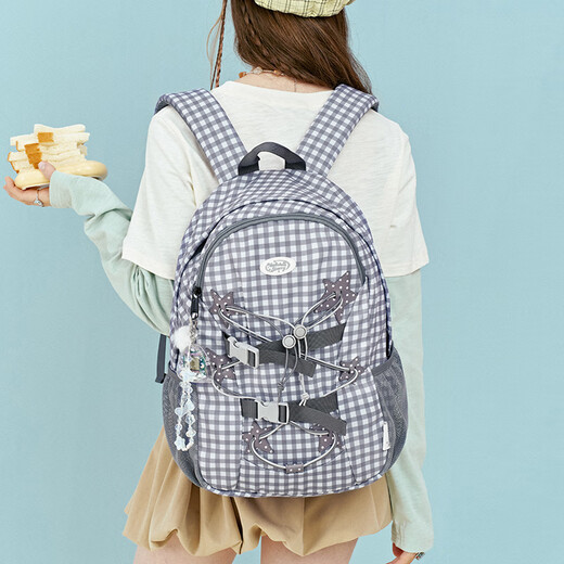 
vanwalk new Starry schoolbag girls ins junior high school students large-capacity backpack backpack travel bag backpack wish star white