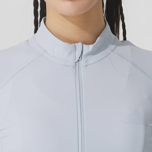 阿迪达斯（adidas）外套女装2025夏季新款运动服遮阳防晒衣修身立领上衣夹克KE5780 KE5780浅蓝 UPF50+ S
