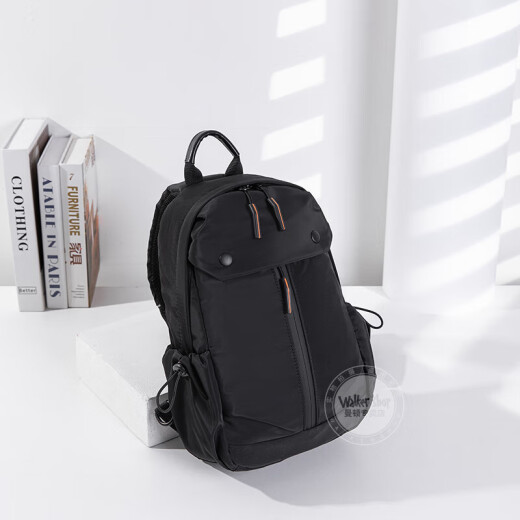 Walker Shop Bast Bag Men [Spinning Oxford résistant à l'eau] 2025 Nouveau sac à bandoulière de grande capacité à la mode à la mode Petit sac à dos noir Small (hauteur 33 * Largeur 21 * Épaisseur 10cm)