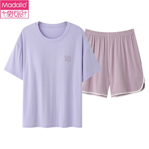 Modales Paar Pyjamas Sommer kurzärmelige Shorts mit Brustpolstern für Frauen können einfache Männer mit großer Size-Heimkleidung NSN15602 MEN 15802 Frauen mit Brustpolster XL [Single-Set] Frauenstil tragen