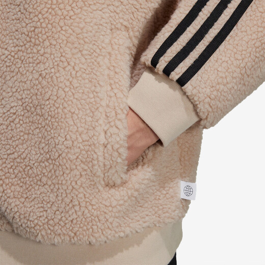 Adidas men's and women's casual sports polar fleece jacket HY2684 light brown L