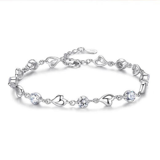 Genuine Pt950 platinum bracelet jewelry platinum diamond bracelet simple fashion versatile gift for women 7.2g lucky four-leaf clover platinum bracelet