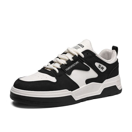 
Summer casual men's shoes breathable board shoes men's student trendy versatile white shoes thick-soled sneakers casual board shoes 6607 black 40