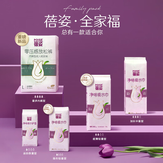 Beizi women's urine leakage absorbent napkin 190mm*18 pieces postpartum urine leakage sanitary napkin adult incontinence special urine leakage pad