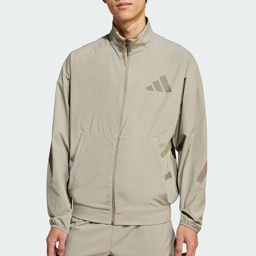 Adidas Jacke Herren 2025 Sommer New Sportswear Wirklich heilen cool gewebte Freizeitständer Kragenjacke Top JN9028 Light Sesam Taupe XL