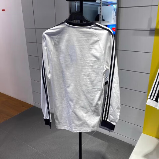 阿迪达斯 （adidas）三叶草Adicolor三条纹男子运动休闲长袖T恤IA4879 IA4877 IA4879白色 2XL 185/108A