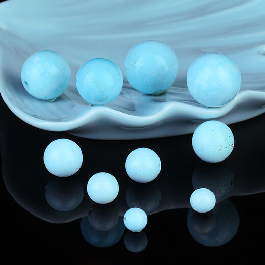 Yanyun Jewelry luxury collection grade turquoise single bead loose bead raw ore mirror high porcelain round bead crystal with beads 5-6mm