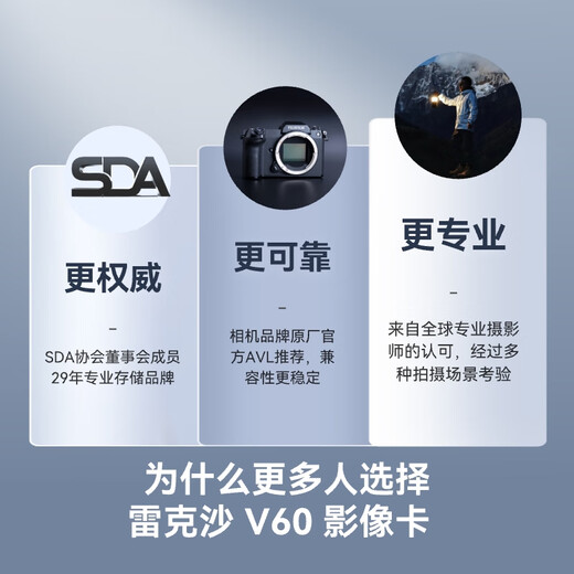 Lexar 64GB SD memory card C10 U3 V60 4K camera memory card, read 280MB/s, write 130MB/s, capture light and shadow (1667x upgraded version)