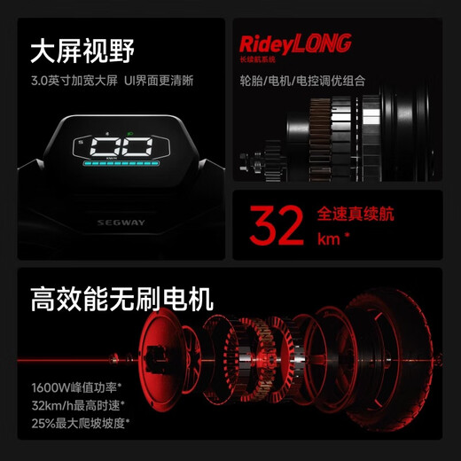 NINEBOT九号电动滑板车ZT3 Pro滑板车成人可折叠前后双减震Segway便携代步车双轮滑板车长续航 【官方正品】ZT3 PRO-越野潮品，顺丰速发