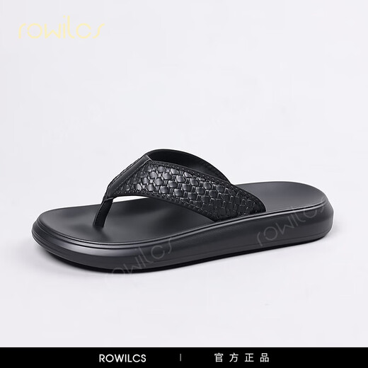 Rowilcs Slippers nuevas hombres Summer 2025 Nuevas chanclas versátiles casuales de moda y de moda Men Black 9836 38