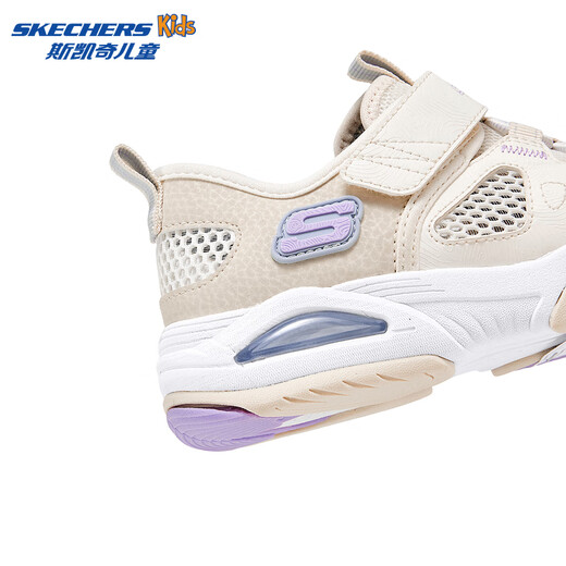 Skechers Skechers small armor sandals outdoor river sandals children's soft and comfortable versatile toe-toe sandals 319202L girls/natural color/multi-color/NTMT 36