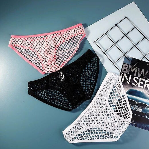 Men's sexy thong breathable back empty butt exposed underwear low waist tight double butt men's T pants GAY 0 handsome white ck M men's size