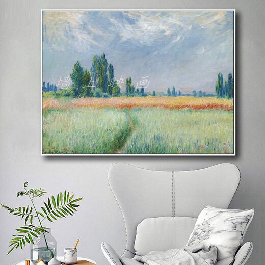 Beyzk Giverny's Spring Monet Pintura al óleo Hogar sala de estar moderna pared decorativa pintura colgante de medidor de medidores de la pintura Master Monet Coast 02 80*12035 mm de espesor