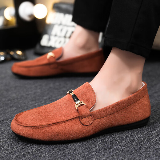 
Mountaineering road layman spring and autumn breathable bean shoes for men Korean version of internet celebrity society young man casual lazy shoes with one foot old Beijing cloth shoes D753 blue 42