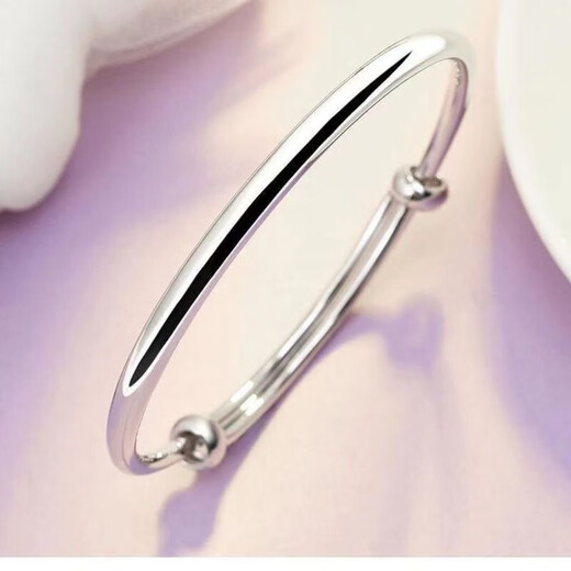 Hong Kong genuine Pt950 platinum bracelet for women 18k gold glossy solid bracelet fashion moissanite bracelet gift 26.8g platinum elegant glossy push-pull bracelet