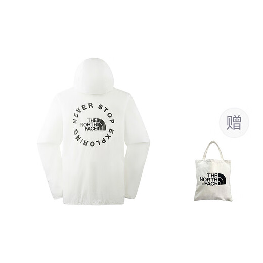North and North the North Face City Outdoor Series Back Letter Logo Imprimé Hooded Snow Peak White XS