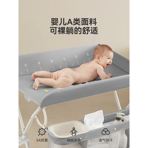 ABCMOKOO diaper table baby care table massage and touch multi-function foldable storage newborn baby diaper table Kebote green [Se-SE basic model] no place Other_Stand structure_complete installation