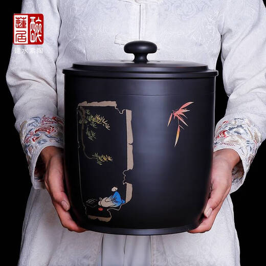 
Special offer for transportation cats, Qibian Jianshui Zicao Tea Leaf Tank Tea Storage Tank Pu'er Tea Seven Cake Tea Garbian Wang Jiaming C15-1 Work j1047