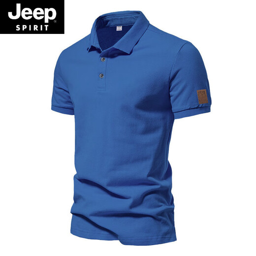Jeep Spirit American Retro Perlenboden Baumwollmänner Polo. Shirt Solid Color Casual Business Commuter Kurzärärmelte T-Shirt Sommer halbärmelig versteckt (aq new 691) l l (120-140jin [Jin ist gleich 0,5 kg])