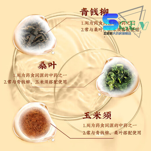 北京同仁堂山楂茶青钱柳桑叶玉米须山楂茶血压降茶血脂血糖三高脂肪肝脂甘油 一盒体验装山楂青钱柳玉米须桑叶茶4g*40包