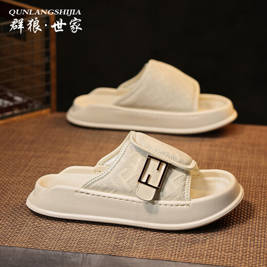 Neue High-End-Outdoor-Kleidung im Freien im Outdoor-Sommer-Anti-Rutsch-Anti-Odor-Dickdickdicke Sandalen weiße Sportstrand Milky White 38 (240 mm) können zum Waten verwendet werden
