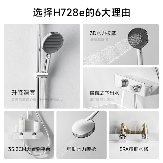 Water Max (Watermax) 3d Massage hydraulique Douche de maison de salle de bain blanc électroplaste