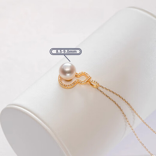 Dan Pei luxury high-end 925 silver seawater pearl pendant, single Akoya perfect round jewelry, light luxury gift to your family, seawater pearl pendant 8.5-9.0mm