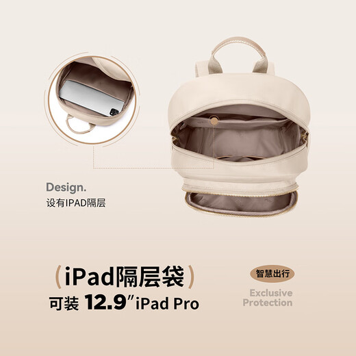 POLO双肩包女旅行书包笔记本ipad包防泼水包休闲百搭通勤背包七夕礼物
