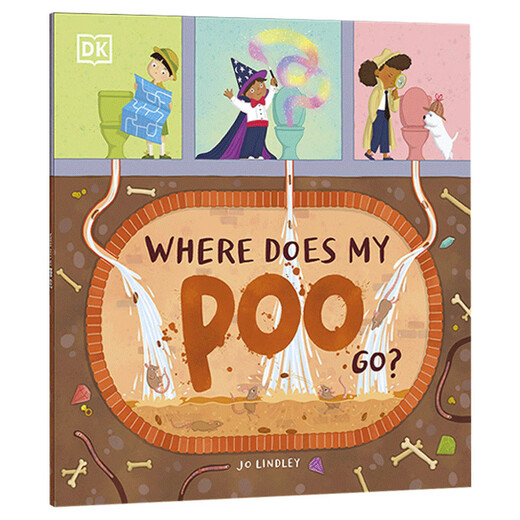 DK ¿A dónde fue nuestra caca? WherDoesmypoogo Inglés Libro ilustrado de padres para padres originales originales al azar al azar
